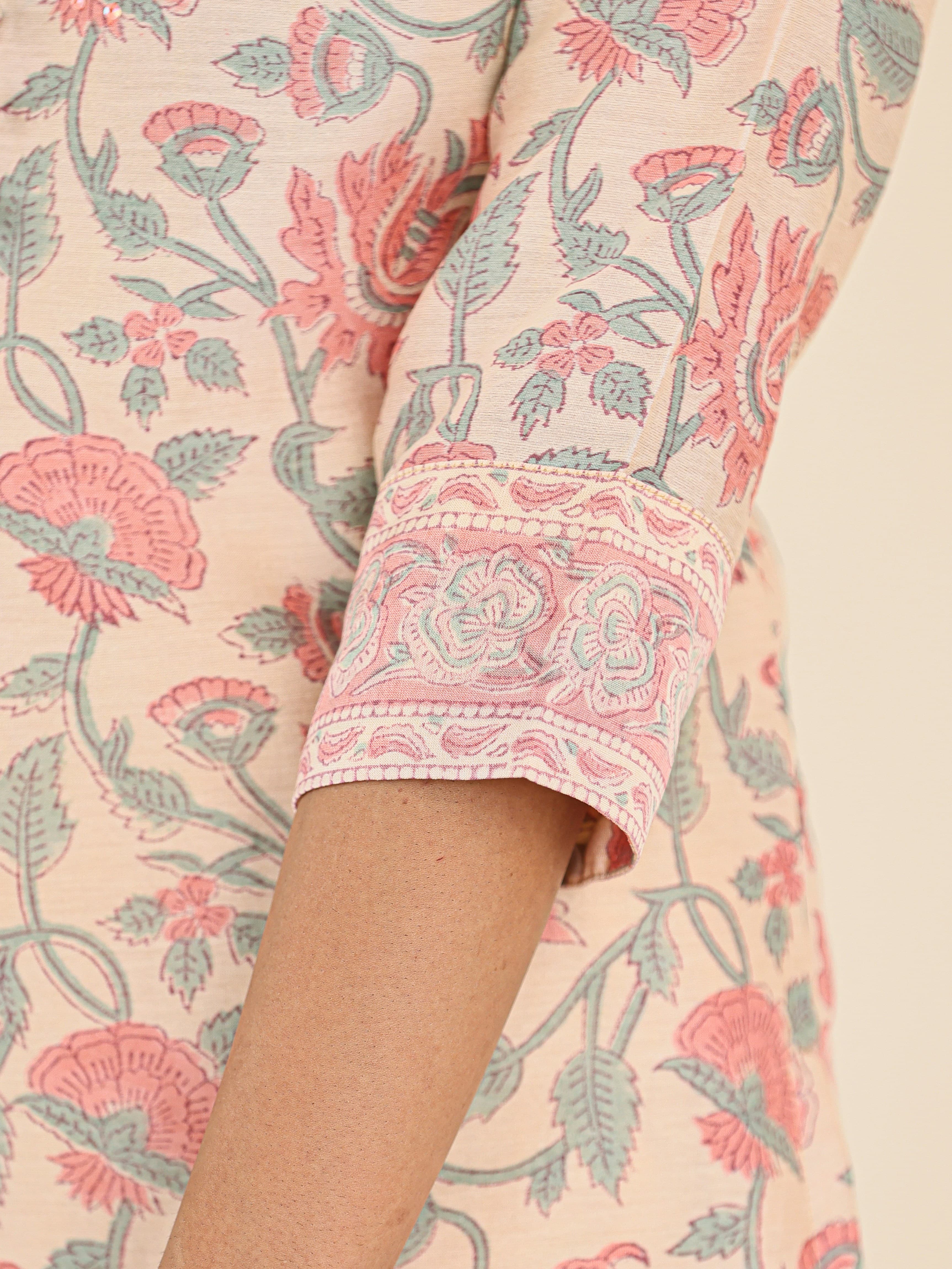 Petal Sleeve Linen Blouse detail 2