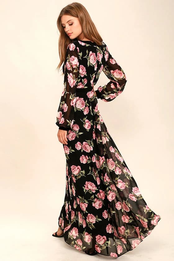 Heritage Rose Print Dress detail 2