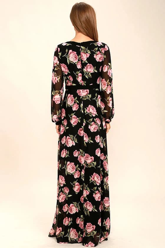 Heritage Rose Print Dress detail 6