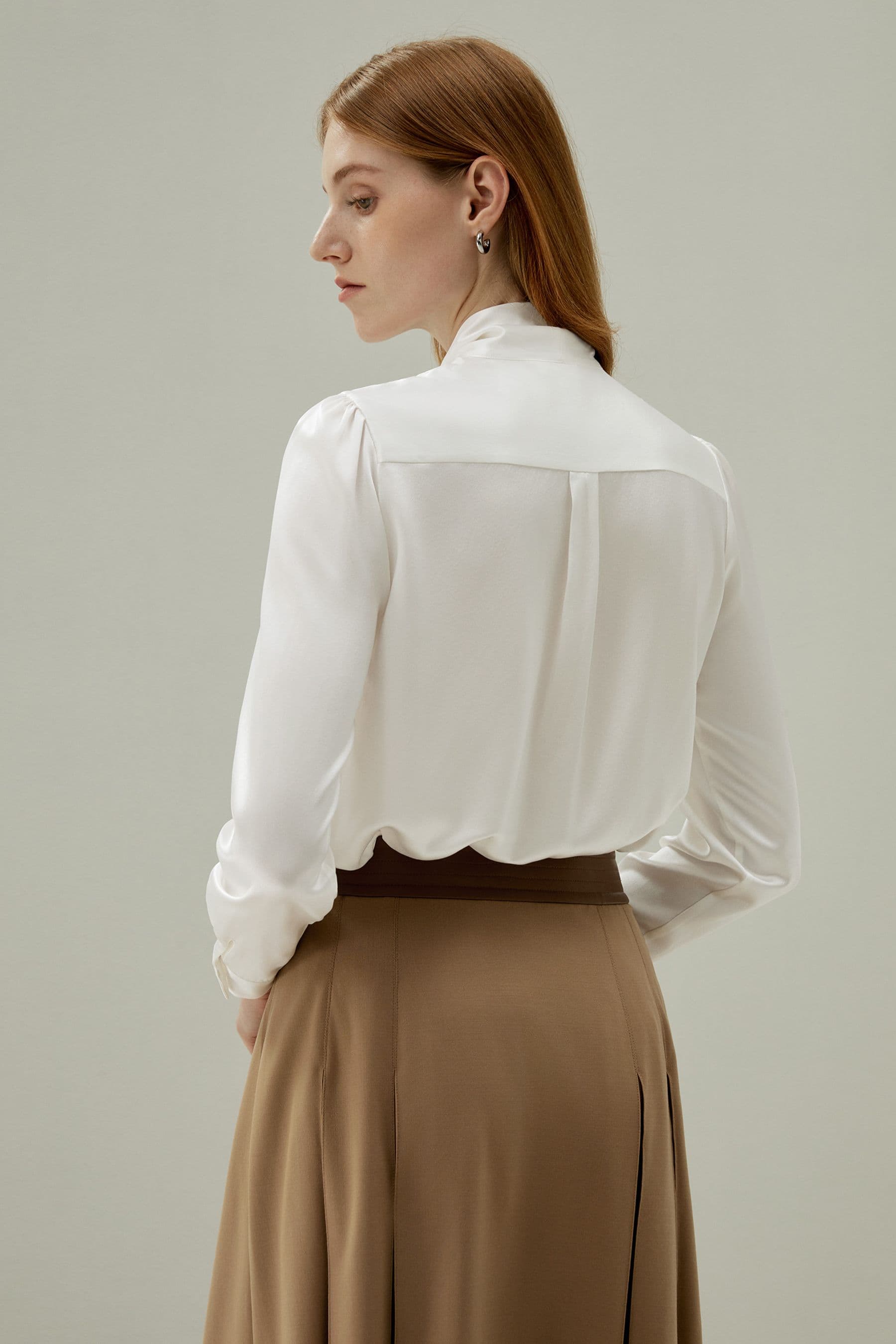 Bow-Tie Silk Blouse
